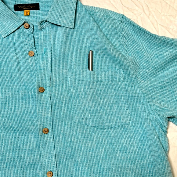 Ascot Shop House Brand (located in La Jolla,CA) short sleeved button up - Picture 3 of 5